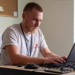 Someone with Medecins Sans Frontieres working on a Lenovo ThinkPad